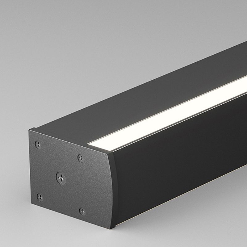 Aluminum Straight Wall Light Modern Black LED Wall Sconce for Living Room