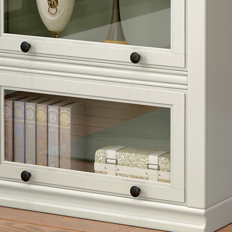 Wooden Barrister Bookcase Modern Closed Back Bookcase for Home Office