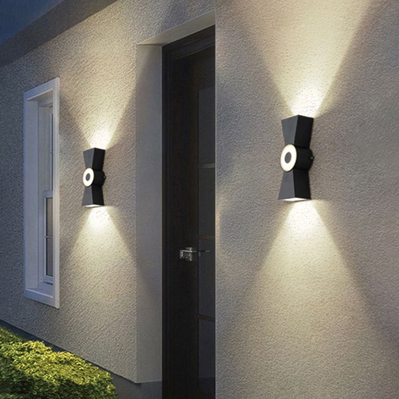 2-Light LED Waterproof Wall Lamp in Modern Creative Style Aluminium Wall Sconce for Exterior Spaces