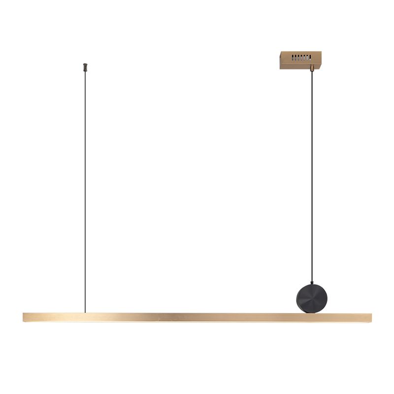 Estilo moderno colgante colgante lineal metal 1- lámpara colgante de luz