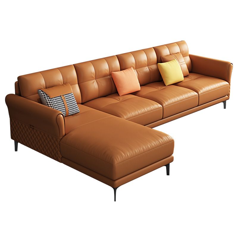 Contemporary Stain-Resistant Square Arm Stationary Cushion Back Sofa