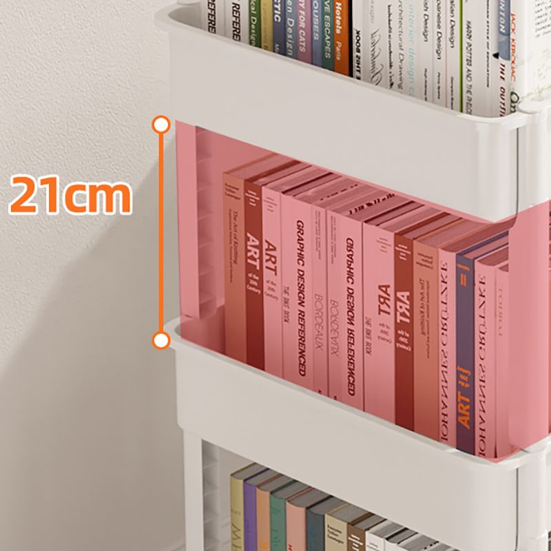 Scandinavian Plastic Bookcase Standard Open Back Bookshelf with Shelves