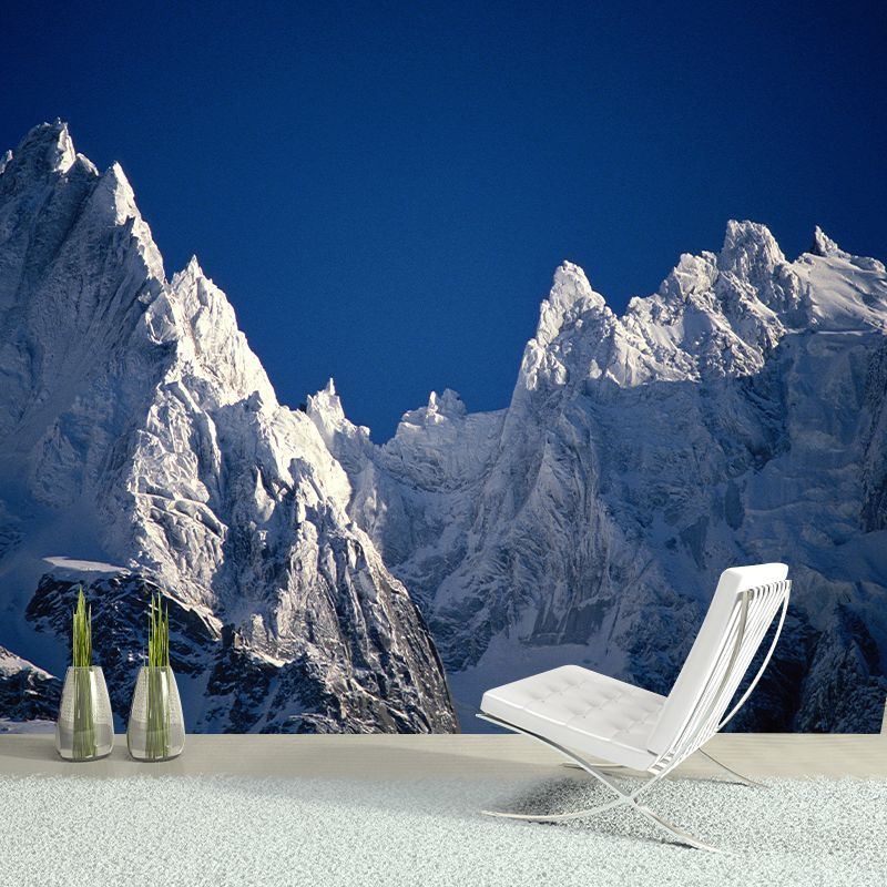 Sunshine on Snow Mountain Murals Modern Stain Proof Living Room Wall Decor, Custom-Print