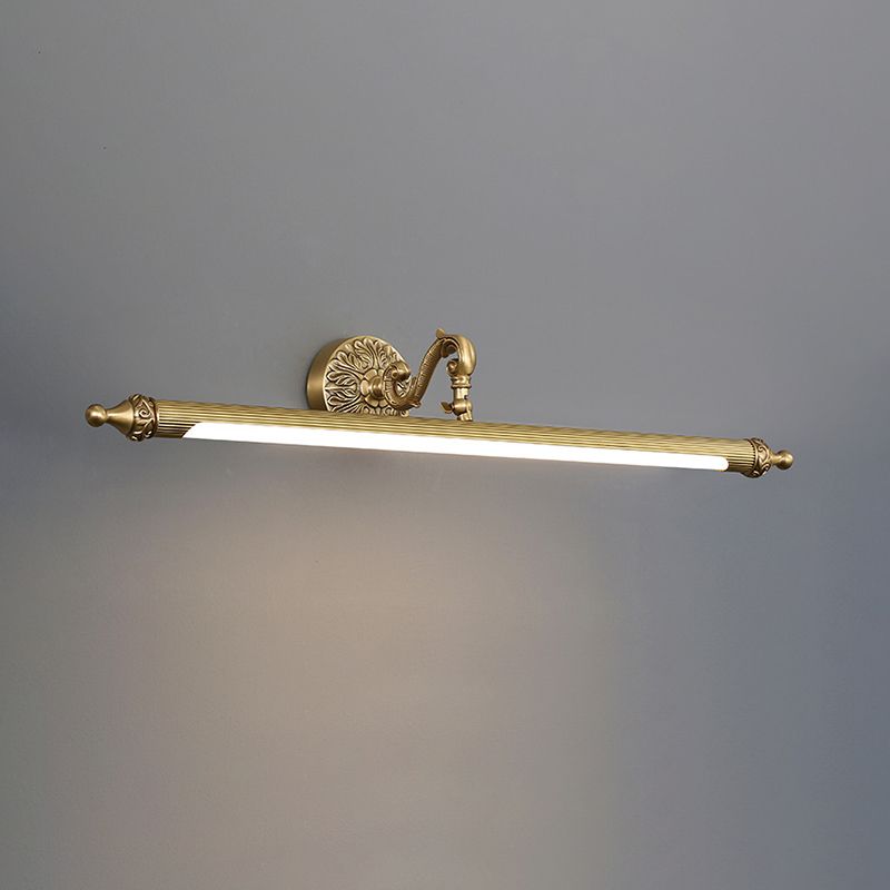 A forma di forma lineare in metallo sconce moderno in stile a 1 luci a parete a parete montata in ottone