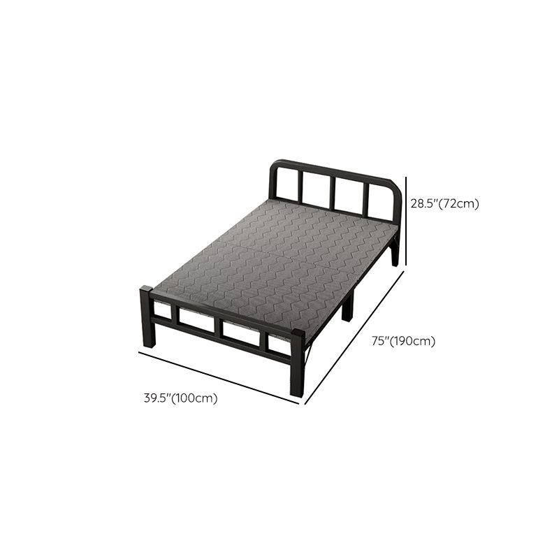 Contemporary Metal Frame Standard Bed, Foldable Bed for Bedroom