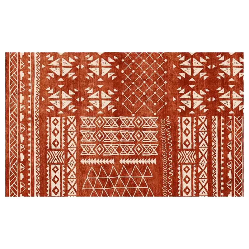 Boheemse tribale patroon Tapijten Multicolor polyester Area Tapijt Non-slip achterste tapijt voor woonkamer