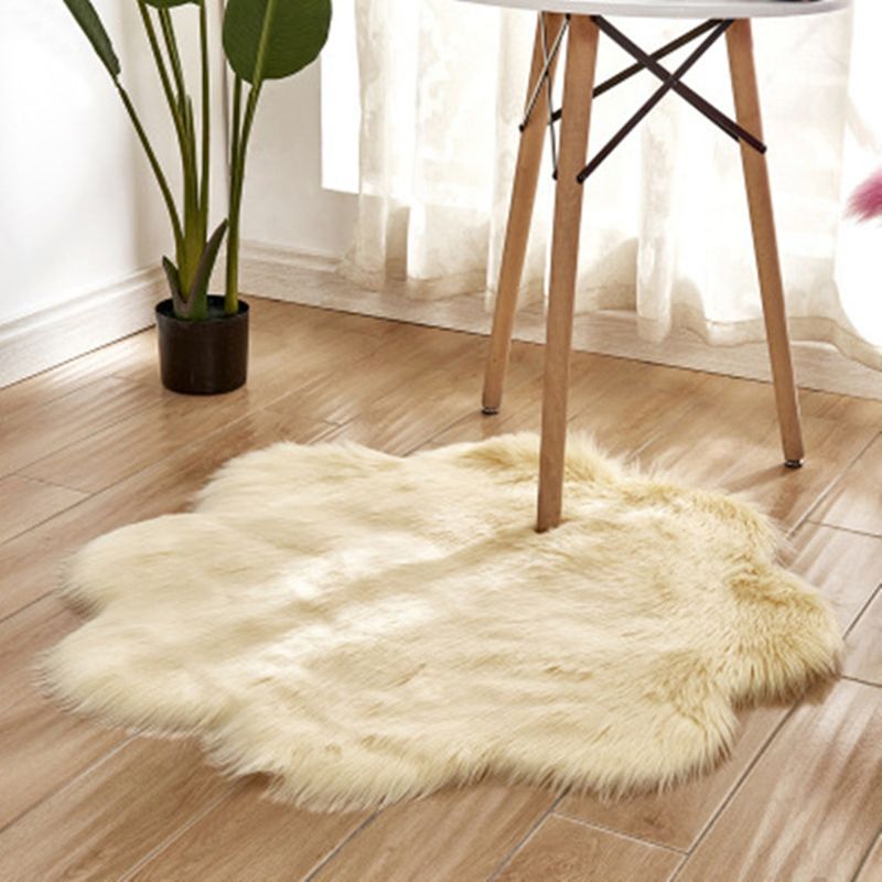 Modern Solid Color Carpet Polyester Carpet Non-Slip Backing Area Shag Rug for Living Room