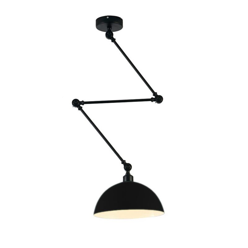 Gewölbter Küchenanhänger Lampe Industriestil Metal 1 Hellgrün/gelbe Federung mit ausziehbarem Arm