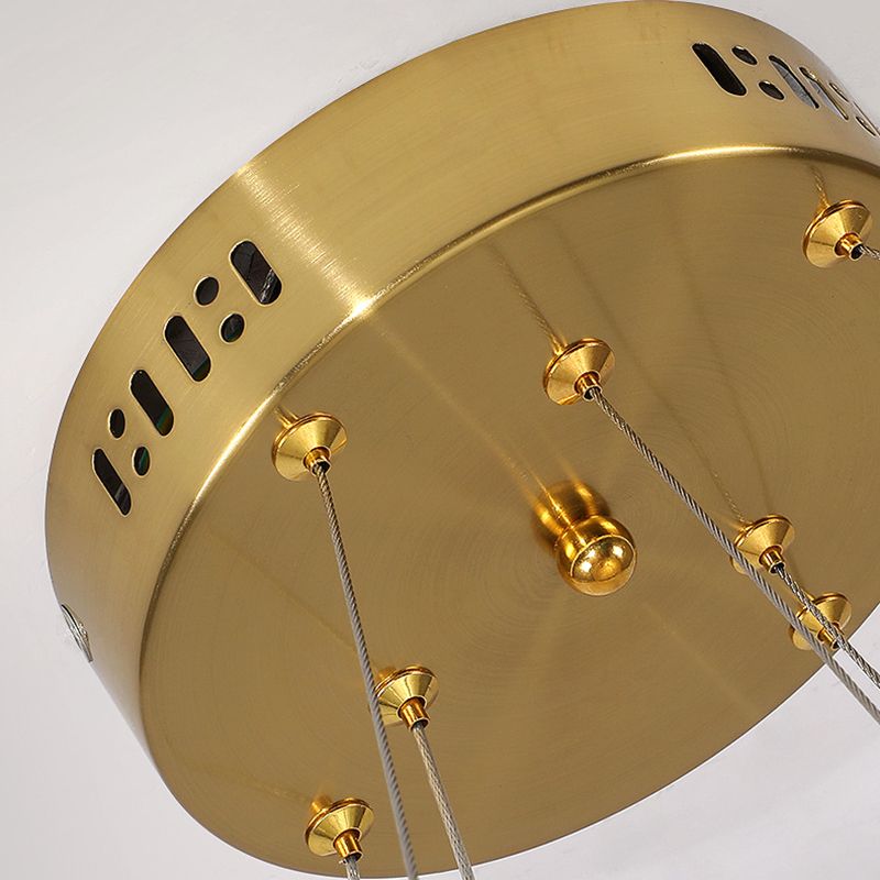 Modern Style Chandelier Lighting Fixtures Crystal Hanging Chandelier in Gold