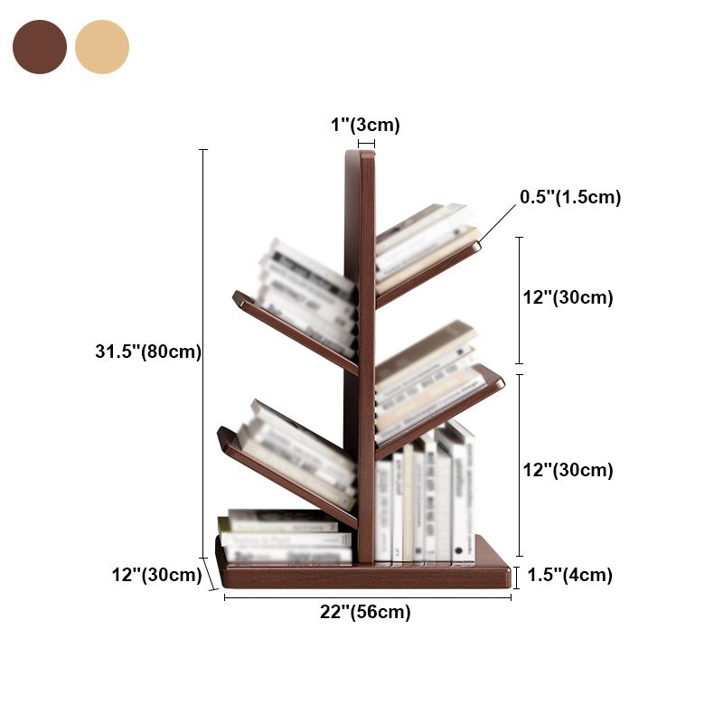 Zeitgenössischer Etagere Bücherregal Holz Open Back Bookshelp für Zuhause