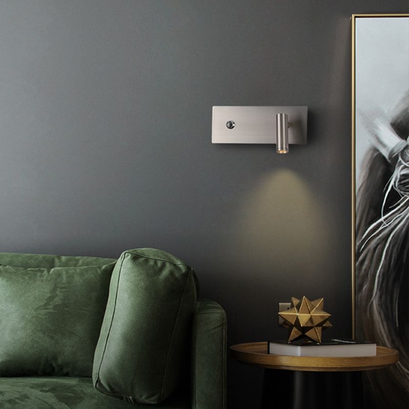 Einstellbare 1 leichte rechteckige LED -Wandlampen moderne Metallleuchten im modernen Stil