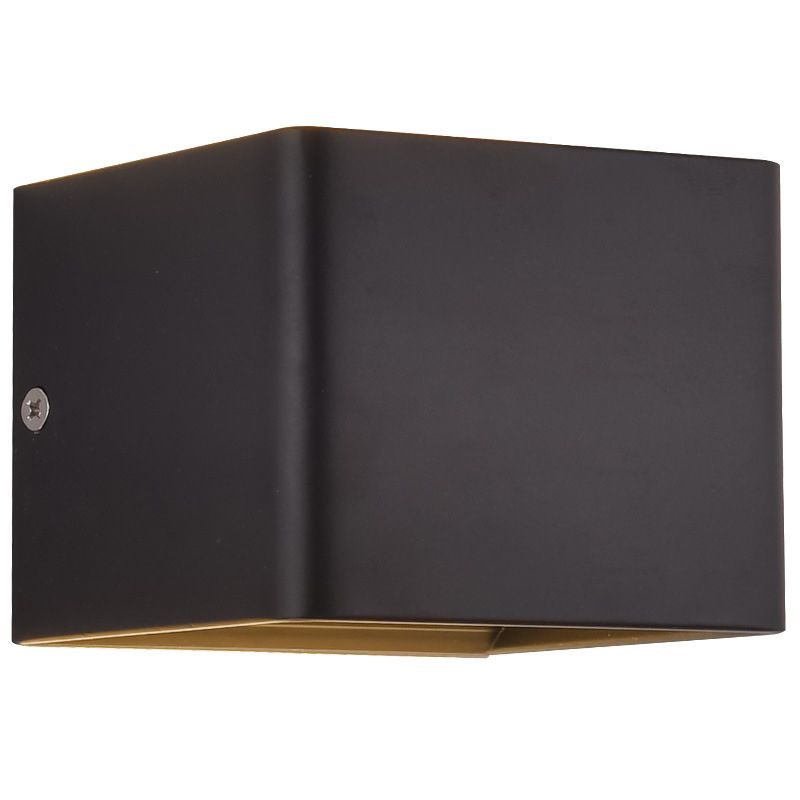 Lámpara cuadrada montada en la pared simplicidad posmoderna lámpara de montaje de pared de aluminio para sala de estar