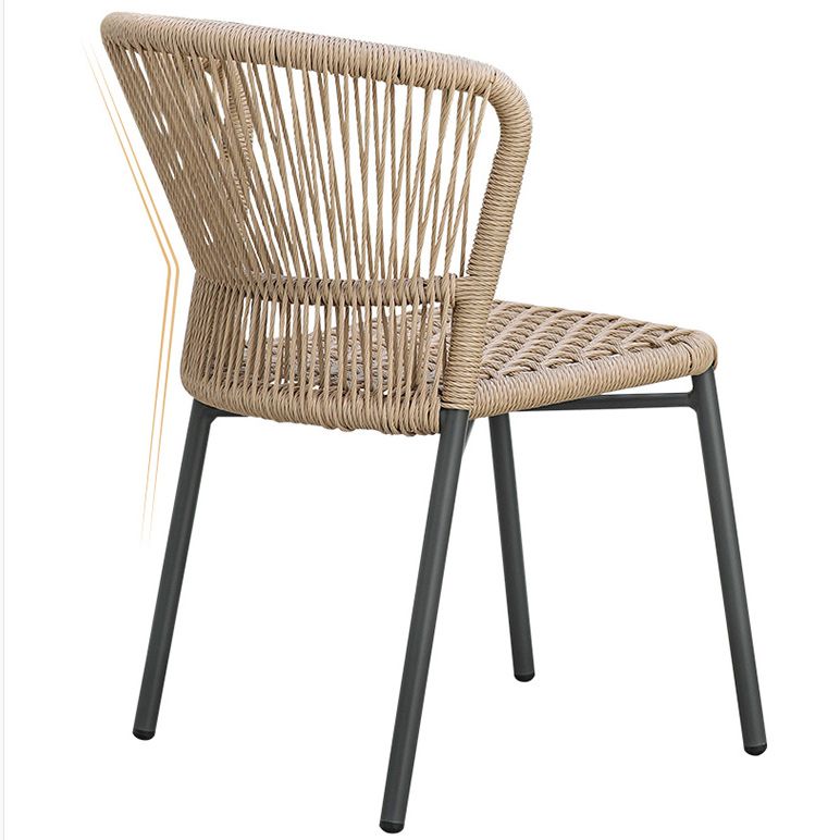 Modern Patio Dining Chair Set of 2/4/6/8 Metal Armless Dining Side Chair