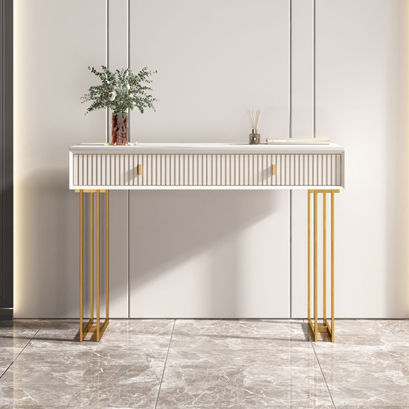 29.92" High Vanity Table with Drawers Stone Top Make-up Vanity