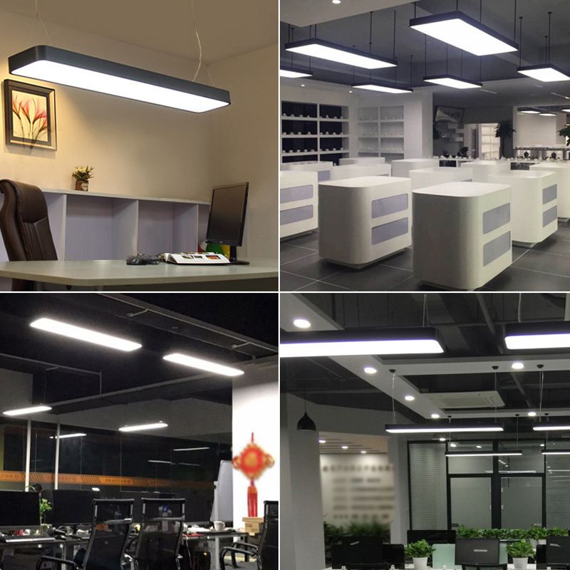Modern Style LED Pendent Rectangle Suspended Lights for Conference Room