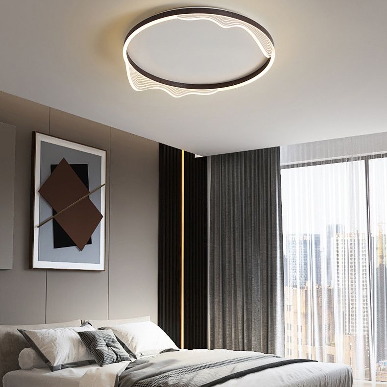 Plafonnier circulaire encastré dessin animé simplicité moderne luminaire de montage au plafond pour chambre à coucher