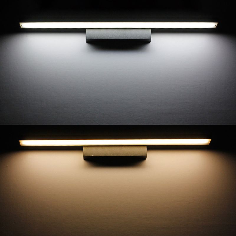 Modern Rectangular LED Wall Light Sconce Aluminum Bathroom Vanity Lighting Ideas