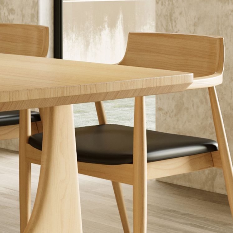 Modern 1/2/4/5 Pieces Rectangle Dining Set Solid Wood Dining Table with Chairs