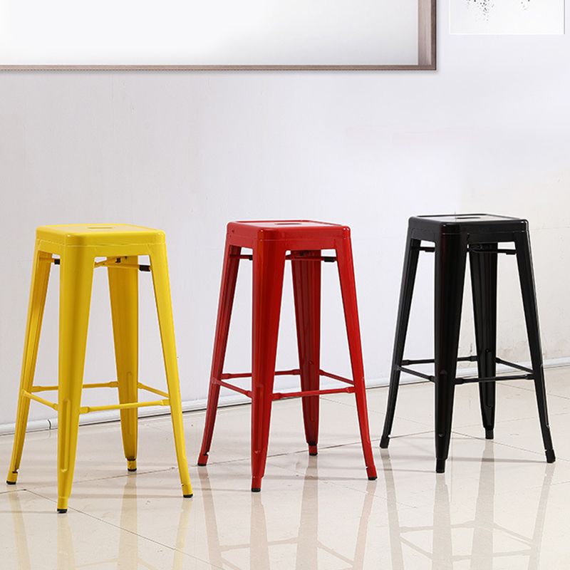 Industrial Backless Counter Stool Metal Counter Height Stools