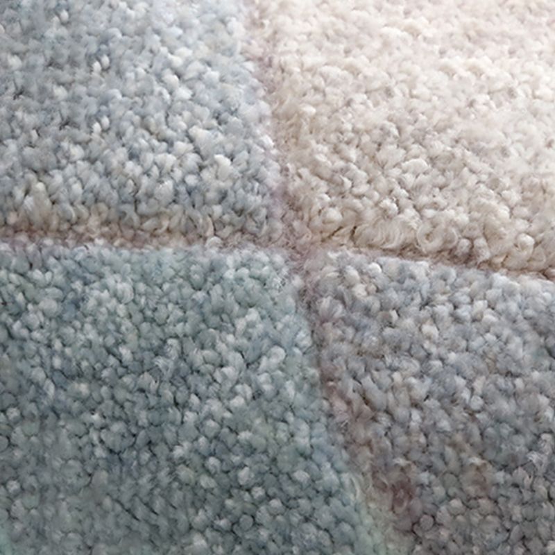 Tapis moderne à blocs de couleurs, en Polyester, rose, facile d'entretien, lavable, pour la décoration de la maison