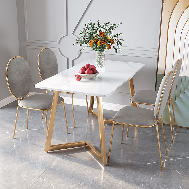 Stone Top Double Pedestal Table Traditional Luxury Rectangle White Dining Table