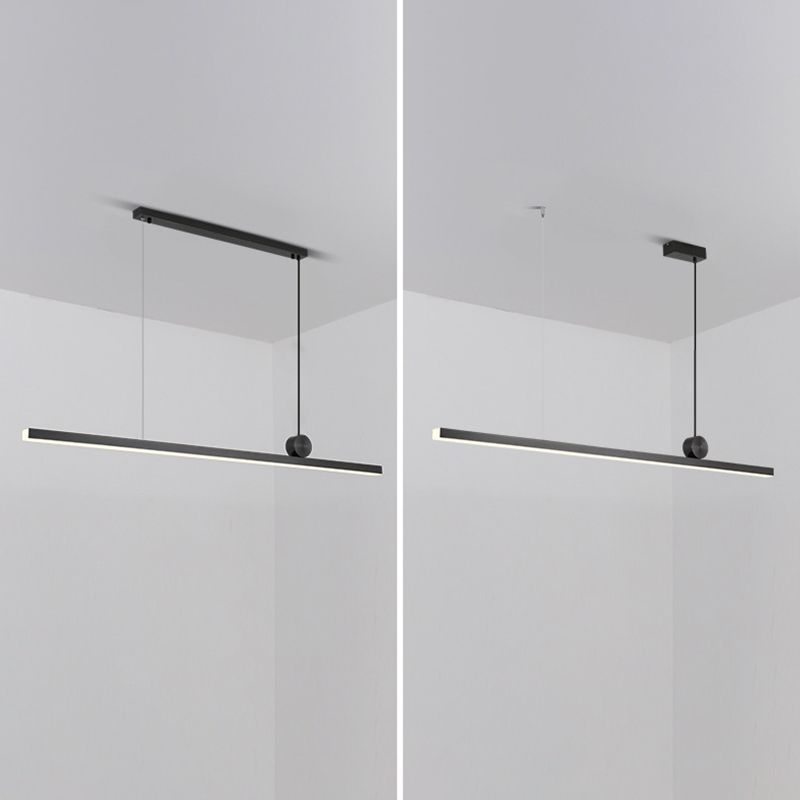 Luci a sospensione dell'isola lineare Ultra-Contemporanea Acrilico Isola Penderant Lights for Restaurant