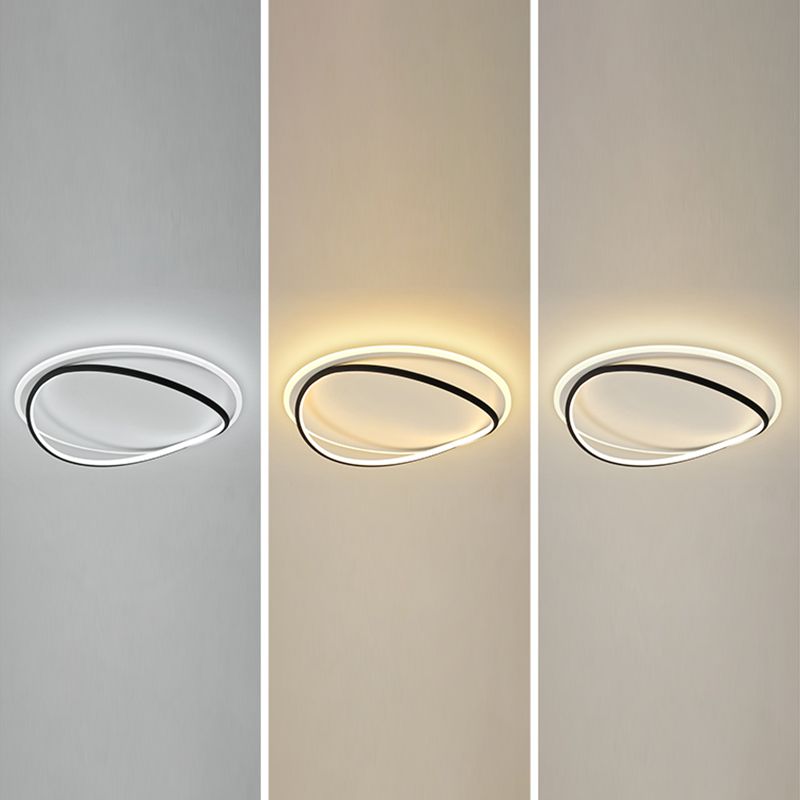 Luminaires de plafond LED à abat-jour en Silicone à géométrie de lumière encastrée moderne pour chambre à coucher