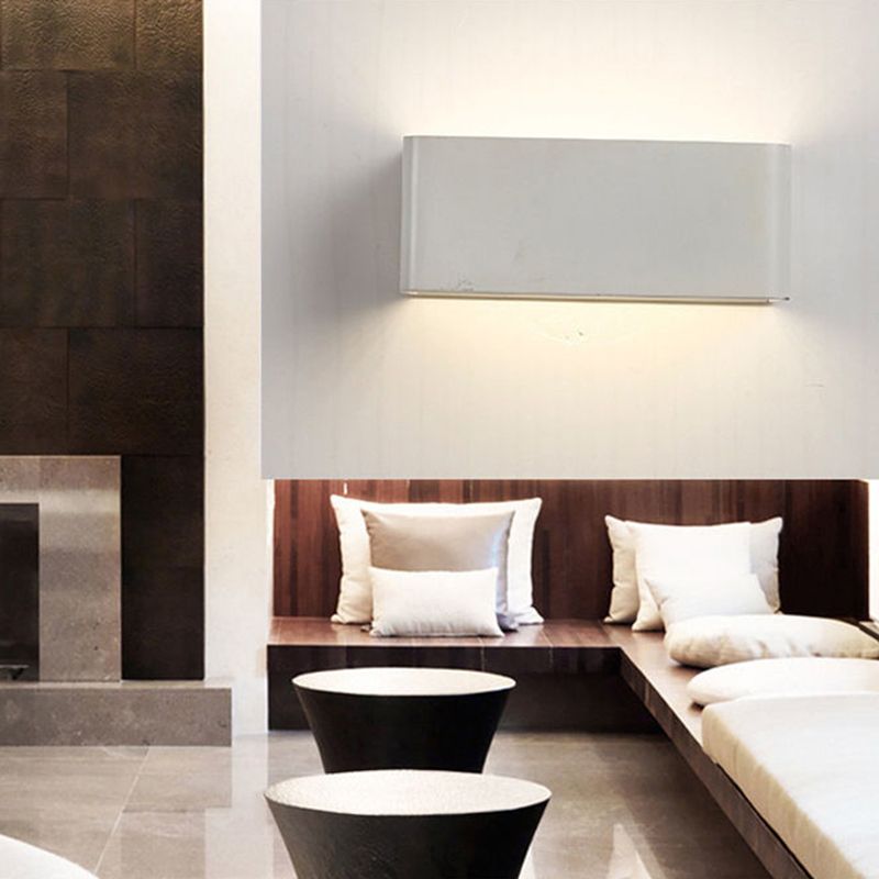 2-Lights Metal Wall Lighting Modern Style Square Shape Wall Mount Light Fixture