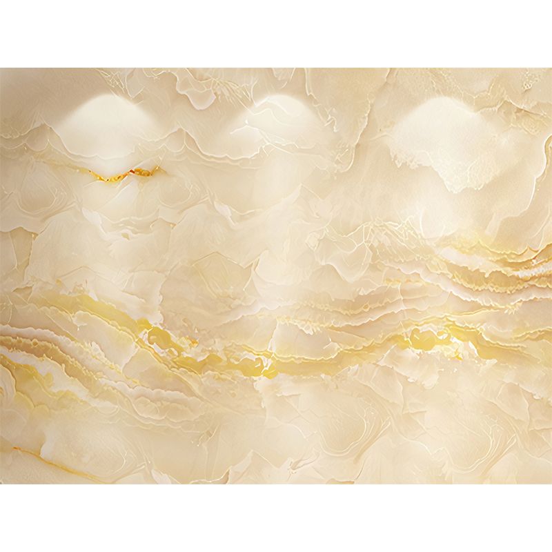 Beige Marble Wall Art Water-Resistant Mural Wallpaper for Accent Wall