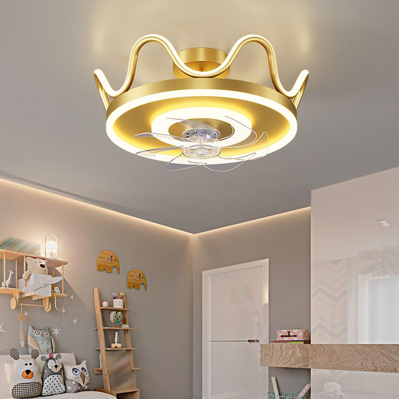 Modern Style Ceiling Fan Light LED Ceiling Mount Lamp with Acrylic Shade