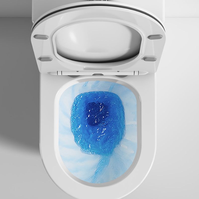 Modern White Floor Mounted Toilet Slow Close Seat Included Toilet Bowl for Bathroom