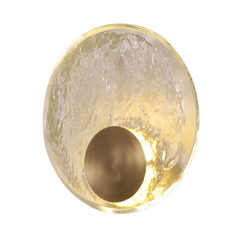 Modernism Single Golden Wall Mounted Sconce Circle LED Wall Light