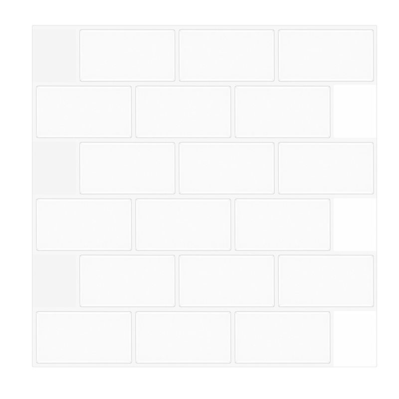 Stain Resistant Peel & Stick Tile Square Mosaic Tile for Kitchen and Bathroom Backsplash