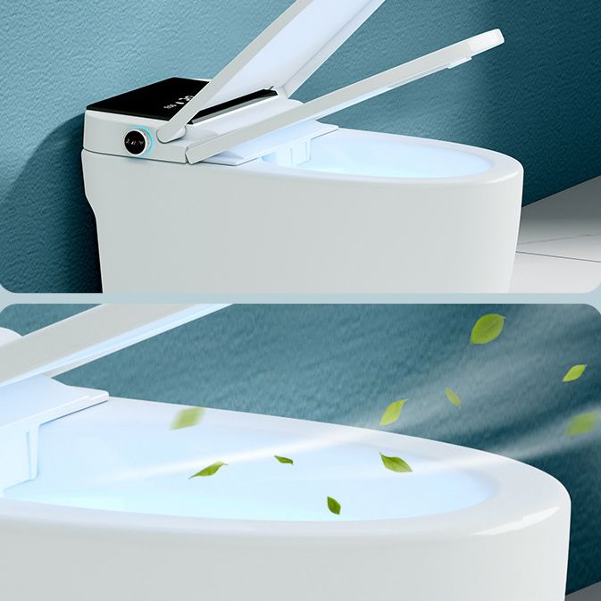 Modern Heated Seat Flush Toilet Floor Mount White Toilet Bowl with Toilet Seat