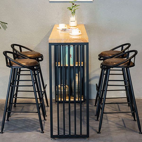 1/3/5 Pieces Pub Table Set Rectangular Bar Stool and Table Set