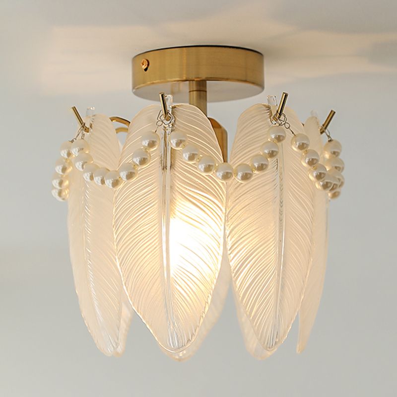 Contemporary Flush Mount Light Creative Flush Mount Ceiling Light Fixture with Glass Shade