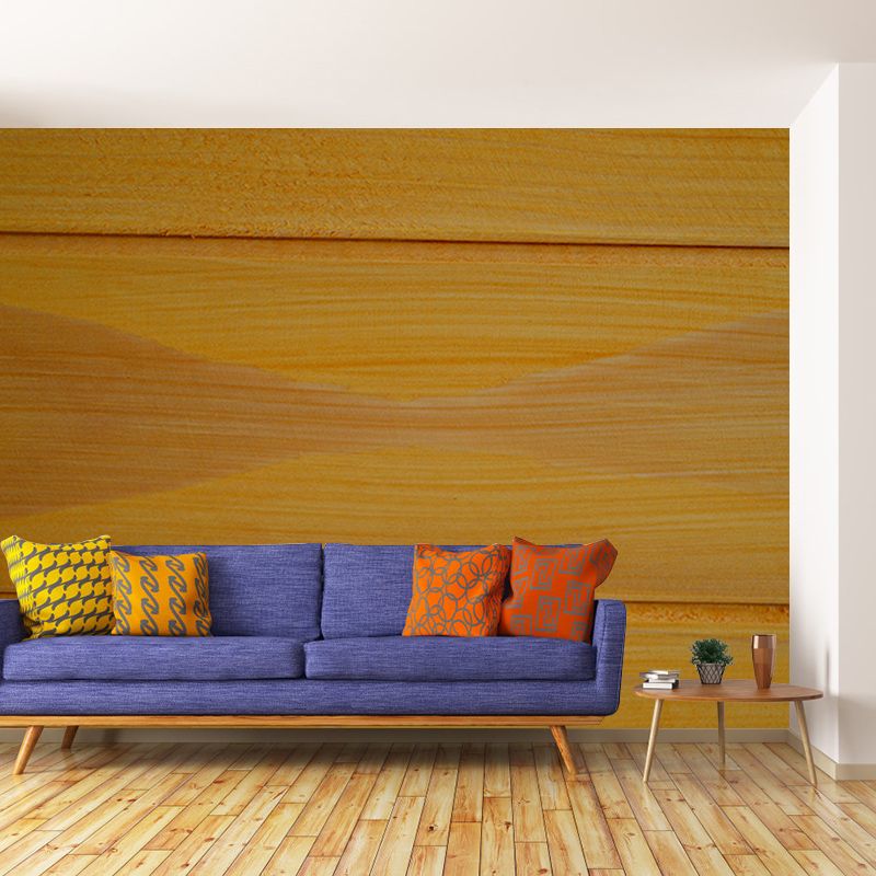 Simple Wood Grain Wall Mural for Sitting Room Removable Wall Decals, Personalized Size