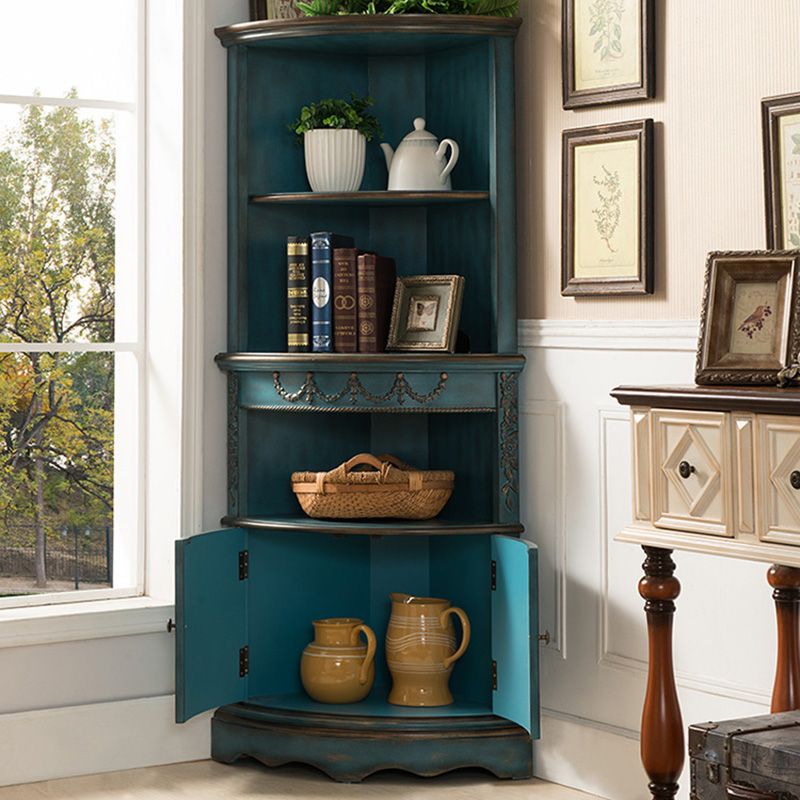 Triangular Wood Accent Cabinet Industrial 2 - Door Accent Cabinet