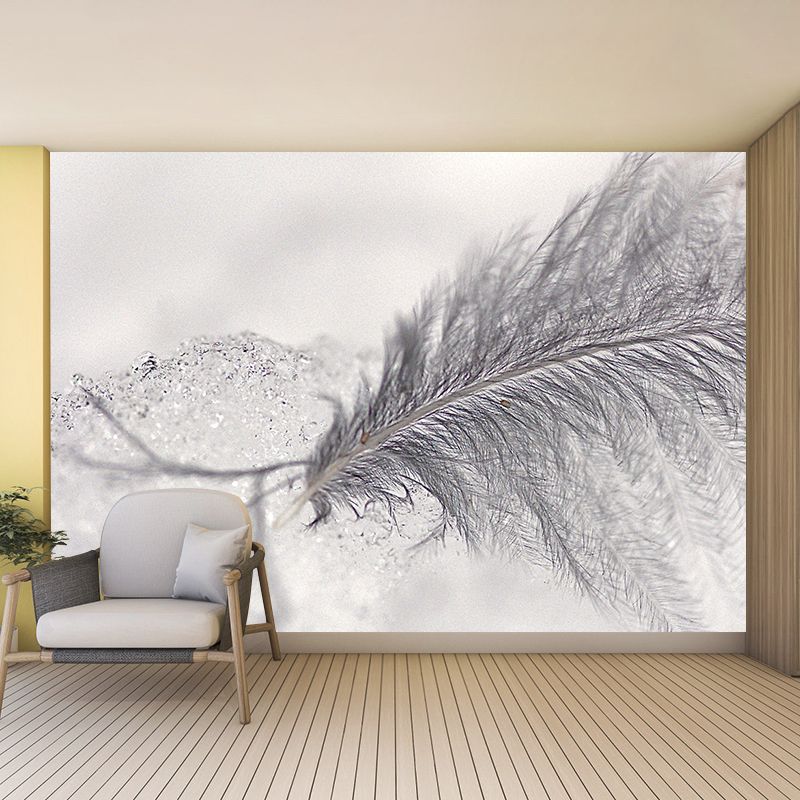 Photography Stain Resistant Mural Wallpaper Feather Indoor Wall Mural