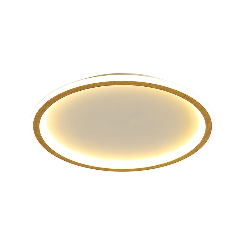 Geometrical Wood Flush Mount Ceiling Light Minimalist LED Flush Mount Lighting