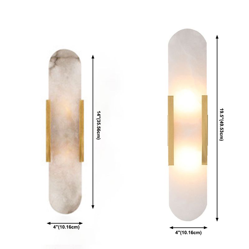 Lampada montata a parete ovale Luci da parete in pietra contemporanea per corridoio per corridoio