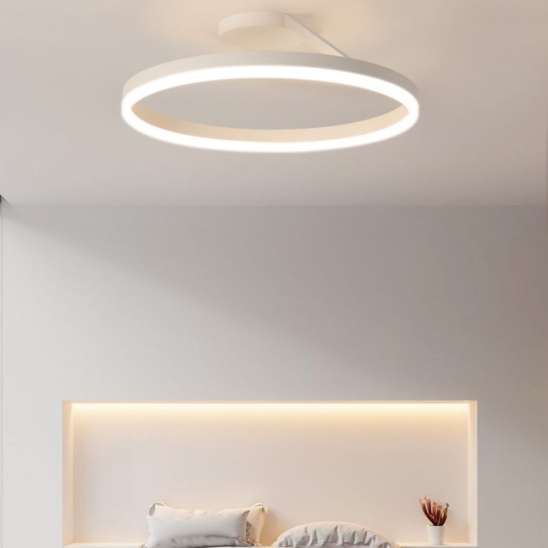 Metal Circular Mount Lighting Simplicity 1 Light Flush Mount Fixture
