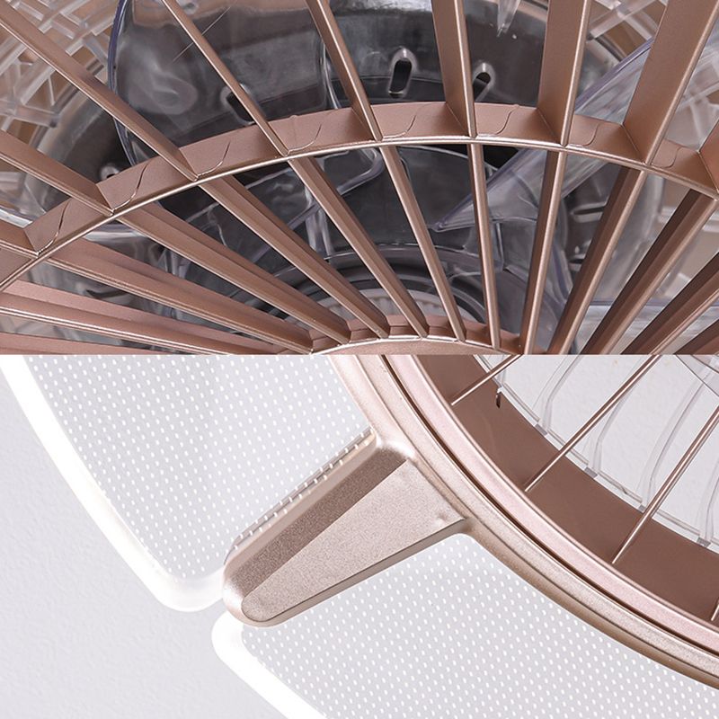 Roségold -Scheibe -Form -Spülen -Deckenventilator Leuchtt