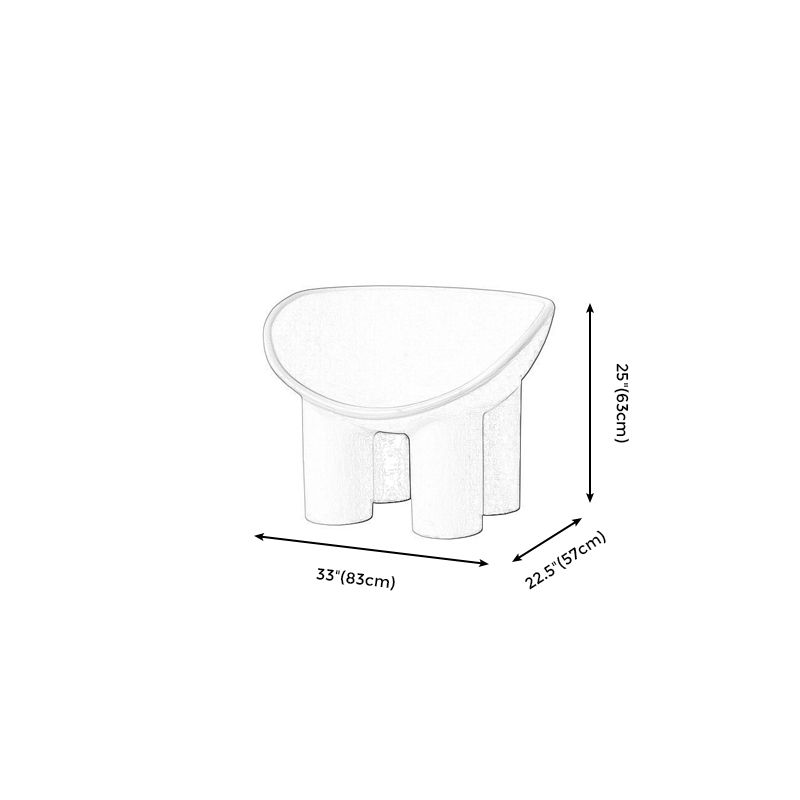 22.44" W √ó 32.68" L √ó 24.80" H Slipper Chair Armless Accent Chair with Basic Four Leg
