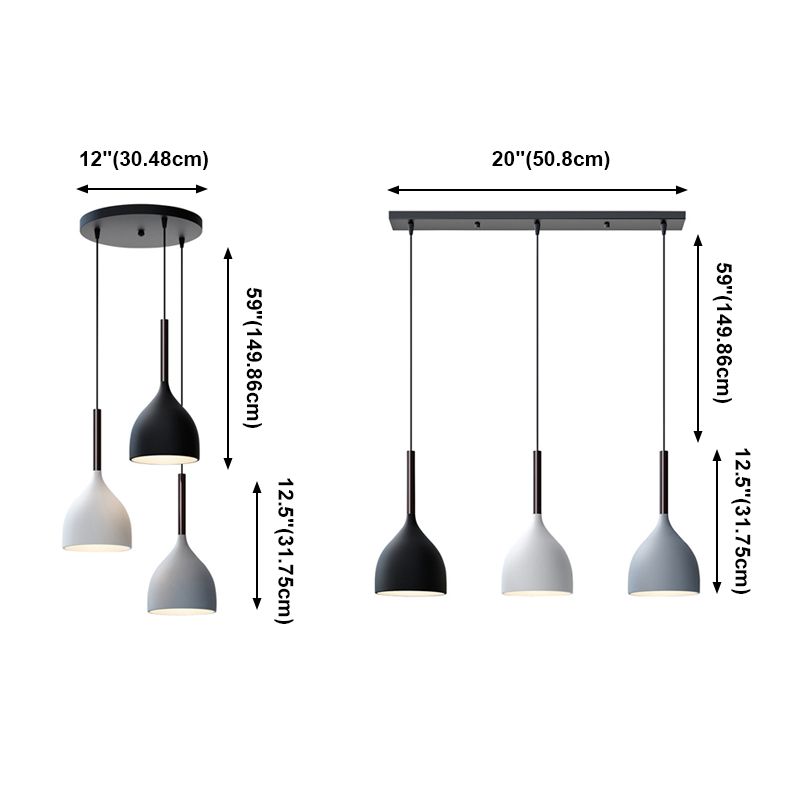 Modern Creative Creative Macaron a sospensione Light Lacked Cone lampada appesa con Sucker di ferro