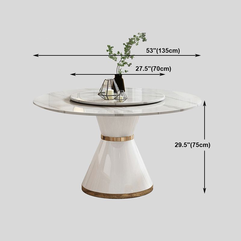 Modern Style 1/4/5/7 Pieces Dining Sintered Stone Dining Table Set with Metal Legs