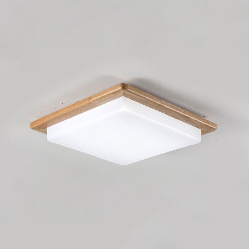 Wood Geometric Flush Mount Lights Contemporary Style 1 Light Flush Mount Lighting