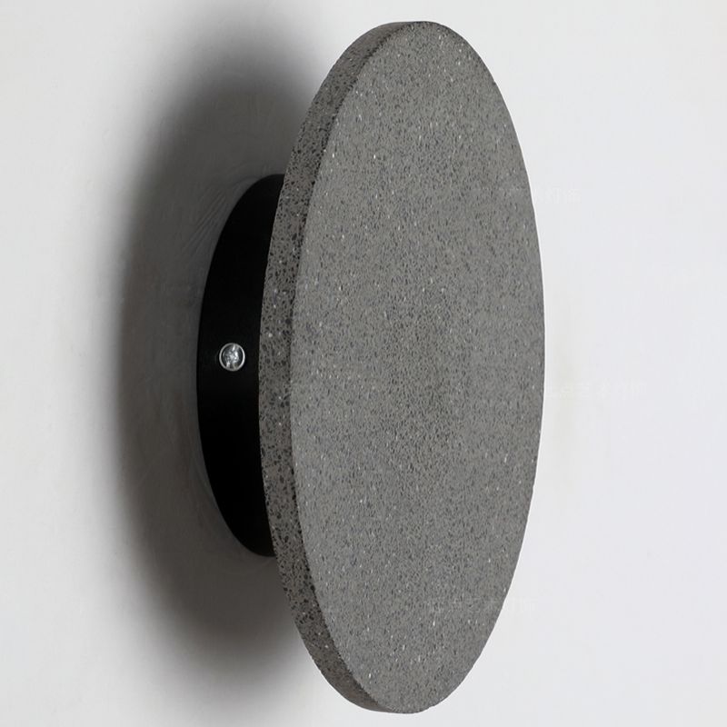 Concrete Circular Wall Sconce Simplicity Living Room LED Wall Lamp