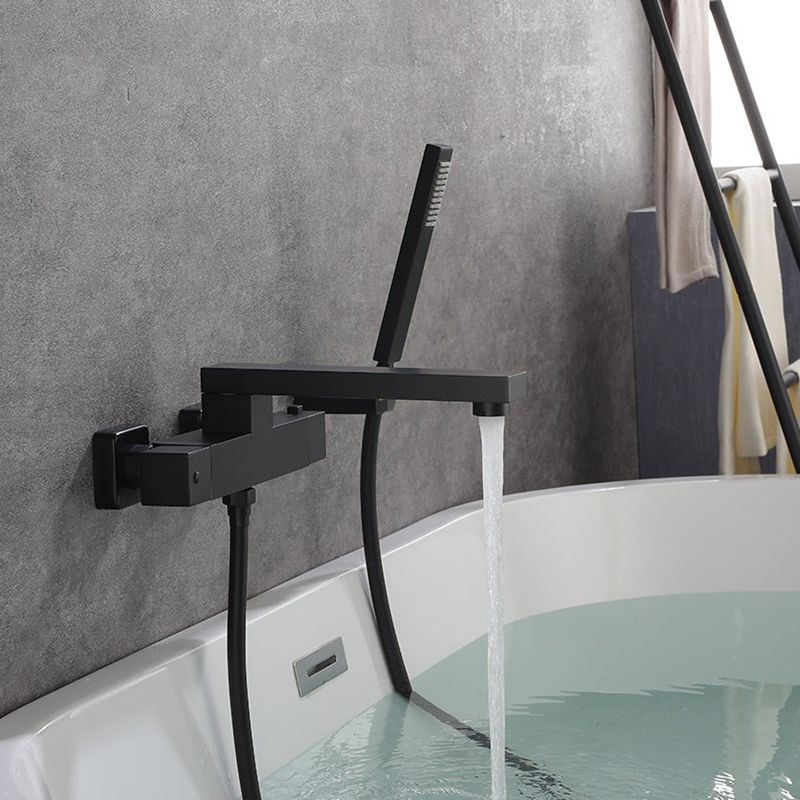 Modern Bathroom Faucet Wall Mounted Fixed Knob Handle Faucet Tub