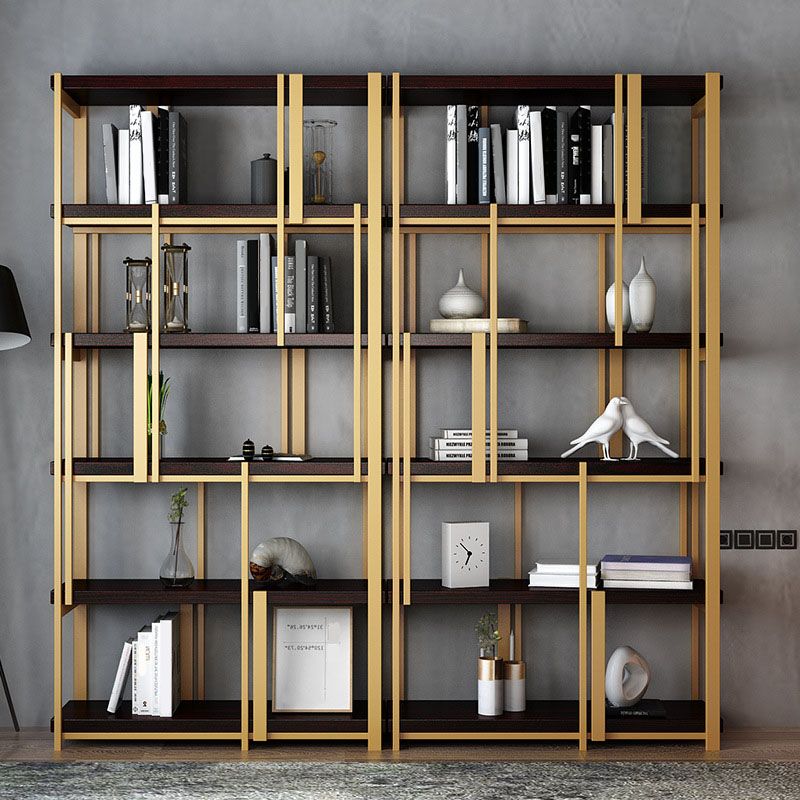 Modern Metal Bookshelf Black Etagere Open Shelf Bookcase Shelves Included